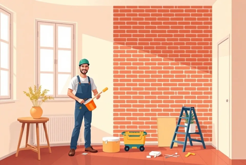 Intérieur rénové après travaux de peinture à Vedène