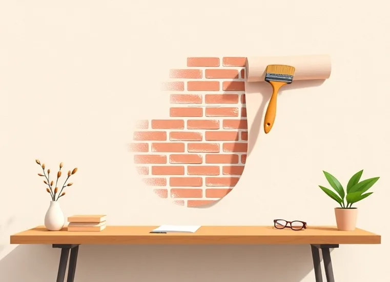 Pose de papier peint, rouleau et brosse à maroufler